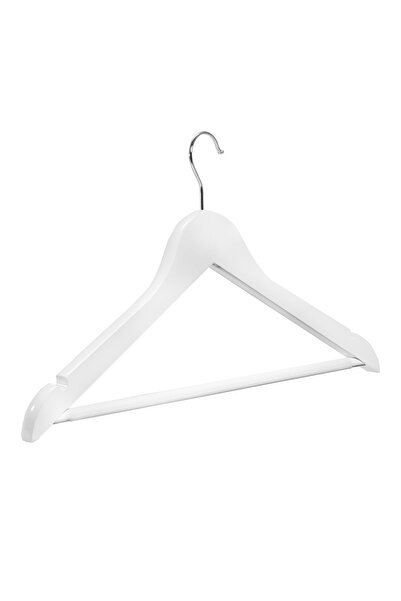 UnicUtil Set of 20 Wooden Hangers, UnicUtil, made of maple wood, White
