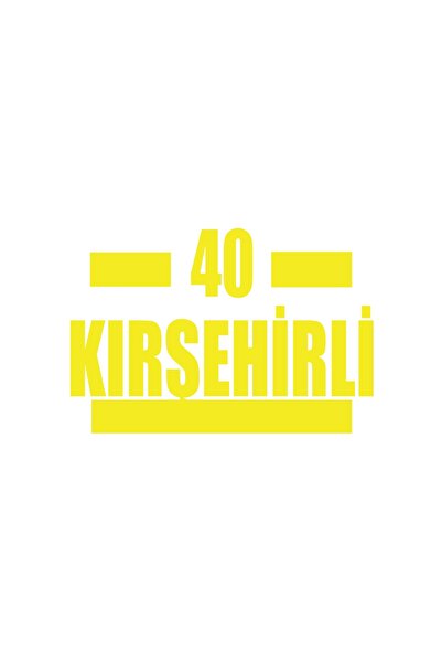 Reysa Tasarım 40 ملصق سيارة كيرشيفلي 17x17 سم أصفر