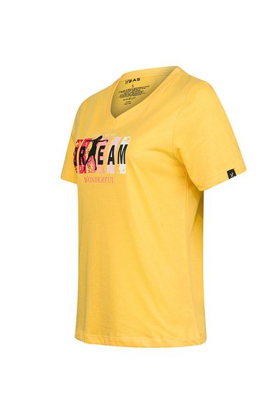 2AS Tricou pentru femei cu decolteu în V cu imprimeu Alone 404