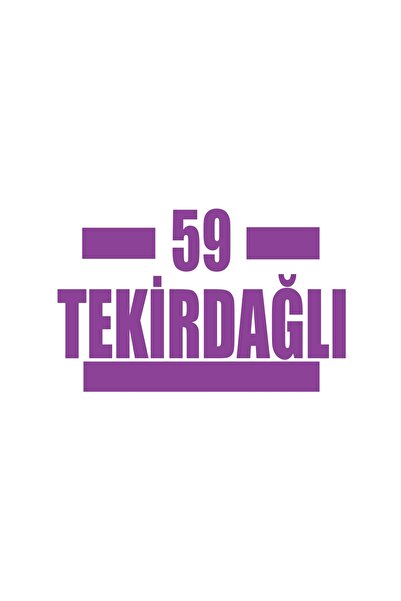 Reysa Tasarım 59 ملصق سيارة Tekirdağ مقاس 17x17 سم أرجواني