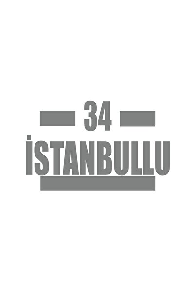 Reysa Tasarım 34 ملصق سيارة اسطنبول 17x17 سم رمادي