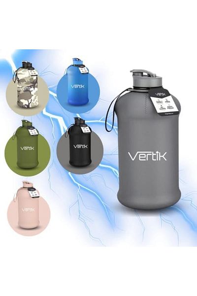 Vertik Sport Water Bottle 2.2 Liters | Half Gallon | Hydro Pitcher Large Reusable Bottles | Eco-Friendly, B