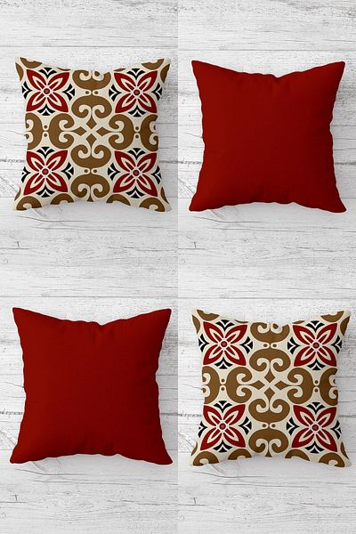 MENTEŞ HOME Ethnic Bohemian Mosaic Patterned Hidden Zippered Throw Pillow Cover Sofa Pillow Case Set (4Pcs)