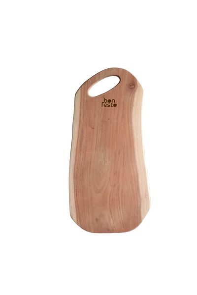 bonfesto Tocător dreptunghiular cu mâner din lemn de salcâm, 55 x 25 x 1,5 cm