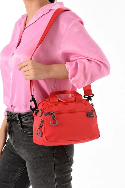Elnara 6014 Women's Water Resistant Parachute Fabric 4-Eye Cross Strap Oval Hand and Shoulder Bag