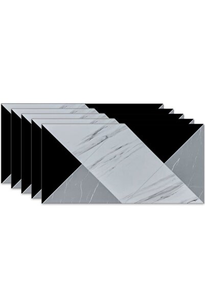 HOZRO Set of 220 x HOZRO self-adhesive marble imitation tiles, abstract pattern, for walls