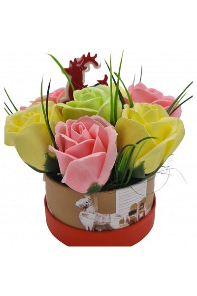 dalimag Aranjament floral deosebit, Craciun, 7 trandafiri, ren