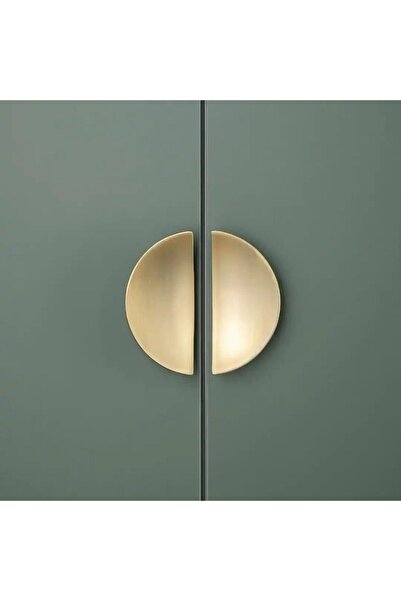 System Düğme Yarım Daire Mobilya Kulbu Gold Branch Renk 32mm Kulp 1 Adet (SY4716 0032 GB)