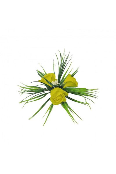 dalimag Aranjament floral, oglinzi masini, galben, 30 x 30 cm, trandafiri