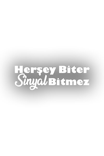Reysa Tasarım ملصق سيارة Everything Ends Signal Doesn't End مقاس 17 × 17 سم ب...