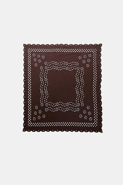 Stradivarius Embroidered cotton scarf