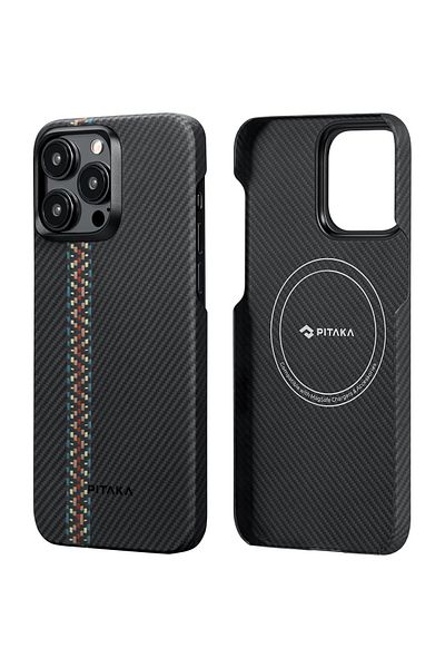 PITAKA Husa de protectie Pitaka MagEZ 4, Aramid 600D, pentru iPhone 15 Pro Max, MagSafe, Rhapsody