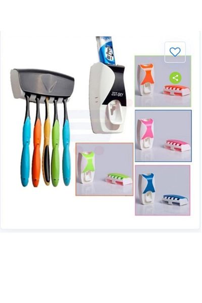 Generic Innovative Toothbrush Holder with Toothpaste Dispenser