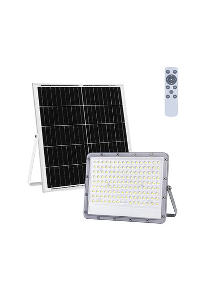 Sofia Concept Powerful Solar Floodlight 200W, 6500K, 2000Lm, IP65, 20000mAh, Solar Panel 20W 22.8×20.7 cm, Gray