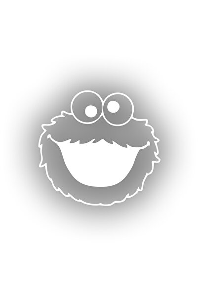 Reysa Tasarım ملصق سيارة كوكيز مونستر مقاس 17x17 سم باللون الأبيض