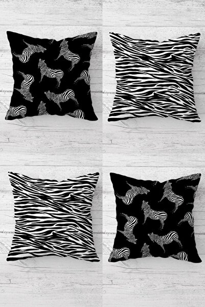 MENTEŞ HOME Combinație cu dungi zebră și zebră, cu fermoar ascuns, husă de pe...