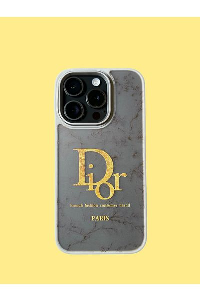 Christian Dior Christian Dior iPhone 13 compatible phone case, light gray