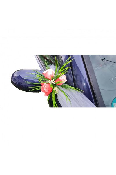 dalimag Floral arrangement, car mirrors, red, 30 x 30 cm, roses