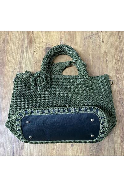 liontim Women's Hand Knitted Shoulder Bag