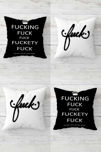 MENTEŞ HOME Husă de pernă cu fermoar ascuns, set de huse de pernă pentru scau...