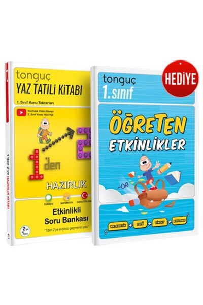 Tonguç Yayınları 1'den 2'ye Hazırlık Kitabı + Öğreten Etkinlikler -