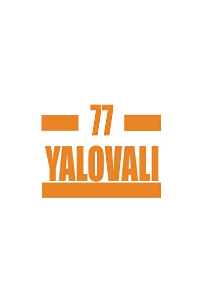 Reysa Tasarım 77 ملصق سيارة يالوفال مقاس 17x17 سم برتقالي