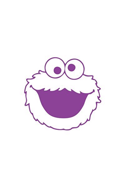 Reysa Tasarım ملصق سيارة كوكيز مونستر مقاس 17×17 سم باللون الأرجواني