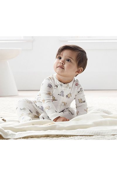Babies Design Store Organic Unisex Zippered Baby Rompers