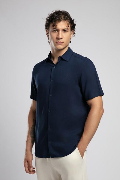 Lee Cooper Ανδρικό κοντομάνικο υφαντό πουκάμισο Basices