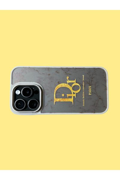 Christian Dior Christian Dior iPhone 13 compatible phone case, light gray