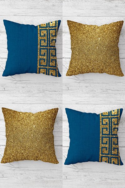 MENTEŞ HOME Золота комбінація з паєтками, подушка з прихованою блискавкою, чо...