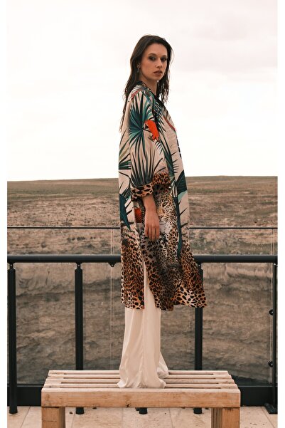 Esra Semiz SAFARİ KİMONO İPEK SATEN