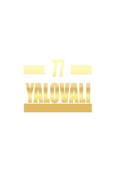 Reysa Tasarım 77 ملصق سيارة يالوفال مقاس 17x17 سم ذهبي