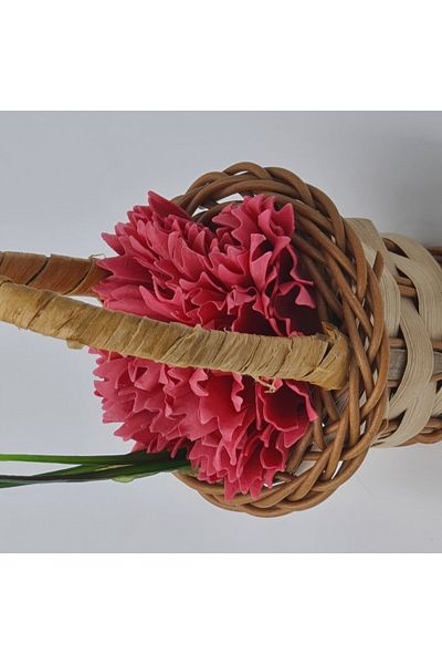 dalimag Basket, floral arrangement roses "Basket with flowers", soap flowers, carnation pattern, m2, 30x17x1