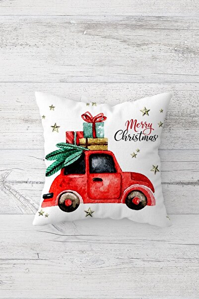 MENTEŞ HOME Санта Клаус Merry Christmas Новорічний чохол для подушки з потайною блискавкою, комплект (4 шт.)