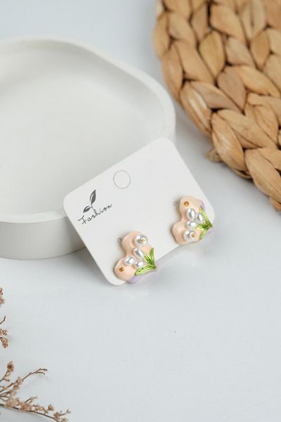 Jack Ferrero Mineli Steel Color Throwaway Earrings