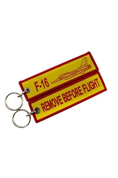 Promojoy F-16 Woven Motorcycle Keychain - Cloth Keychain Red - Promojoy Woven Keychain