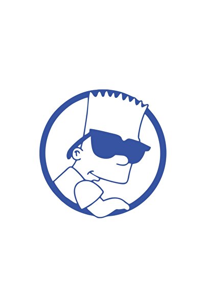 Reysa Tasarım ملصق سيارة سمبسنز مقاس 17×17 سم باللون الأزرق