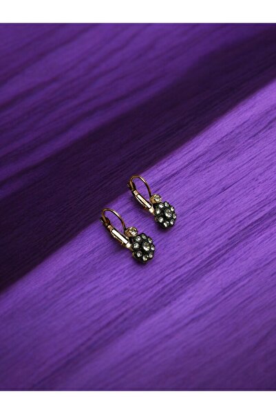FUYA JEWELLERY Zirkon Taşlı Elmas Montür Sallantılı Küçük Çiçek Küpe