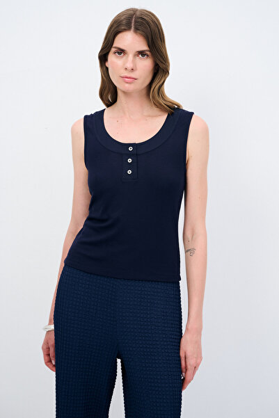 Love My Body Ön Patlı Düğmeli Atlet