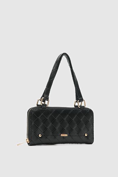 Honorius Women's Large Size Handbag Crossbody Bag Wallet Black