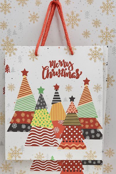 esdekor New Year Glitter Cardboard Gift Bag Party Colorful Celebration 1 Piece Small