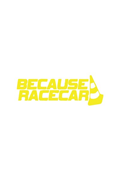 Reysa Tasarım Because Race Car Car Sticker 17X17 cm Yellow