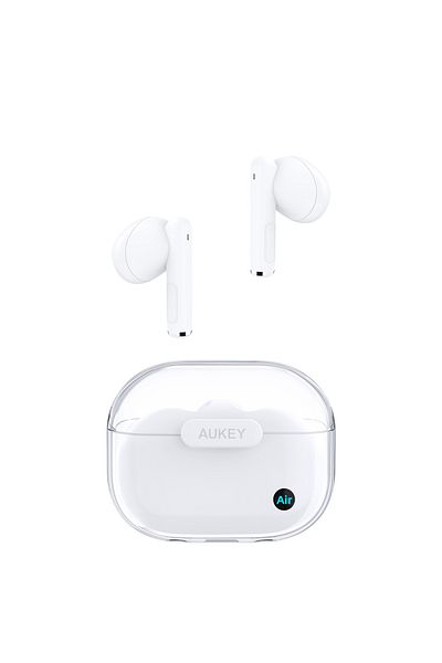 AUKEY سماعات أذن لاسلكية EP-M2 Move Air True، بلوتوث 5.3، مقاومة للماء بمعيار IPX4، عمر بطارية 20 ساعة، أبيض