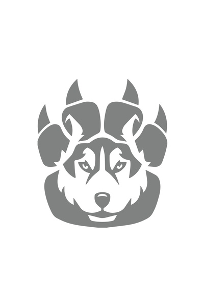 Reysa Tasarım Wild Wolf Sticker 17X17 cm Gray