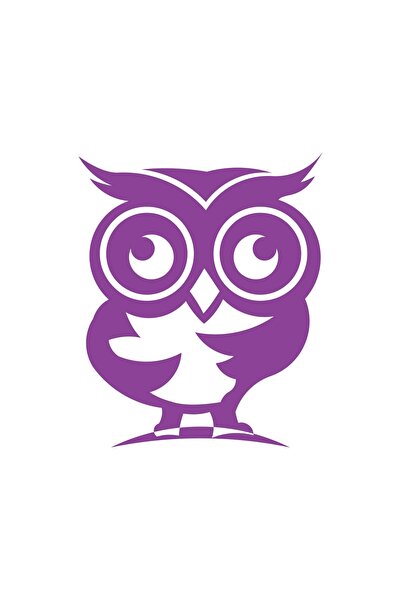 Reysa Tasarım ملصق بومة لطيف مقاس 17x17 سم أرجواني