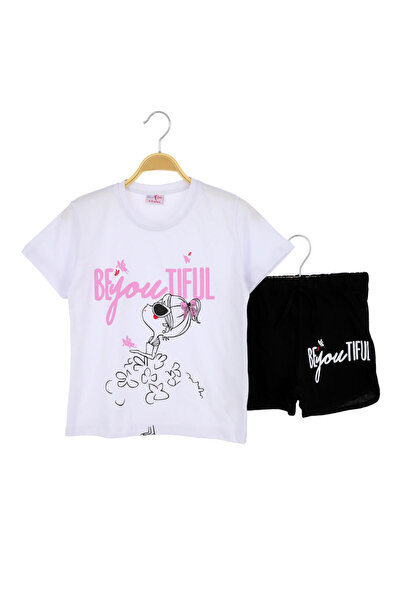 CRASSİ Costum pentru fetiță cu pantaloni scurți imprimați