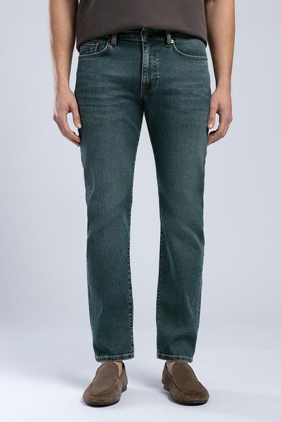 Lee Cooper Мъжки дънки Harry Normal Waist с прави крачоли, зелени