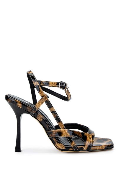 Tamer Tanca Women's Vegan Leopard Heeled Shoes
