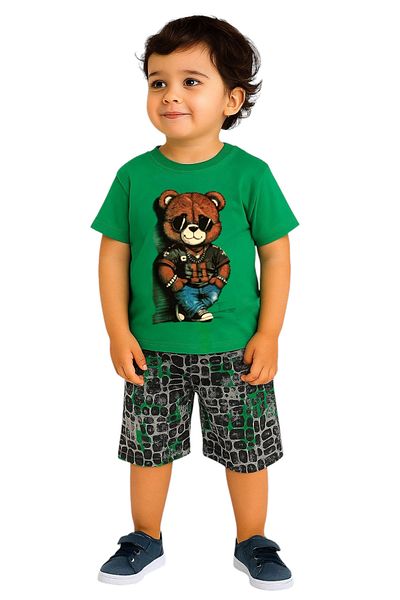 Kerimino Bear Cotton Combed Cotton Men's Shorts Suit